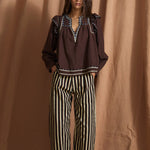 SOPHIE + LUCIE Katmandu Twill Blouse in Brown