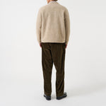 UNIVERSAL WORKS Advance Wool Fleece Cardigan in Fawn