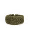 HELEN MOORE Faux Sheepskin Huff Headband in Forest Green
