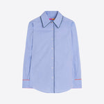 VILAGALLO Contrast Trim Shirt in Blue