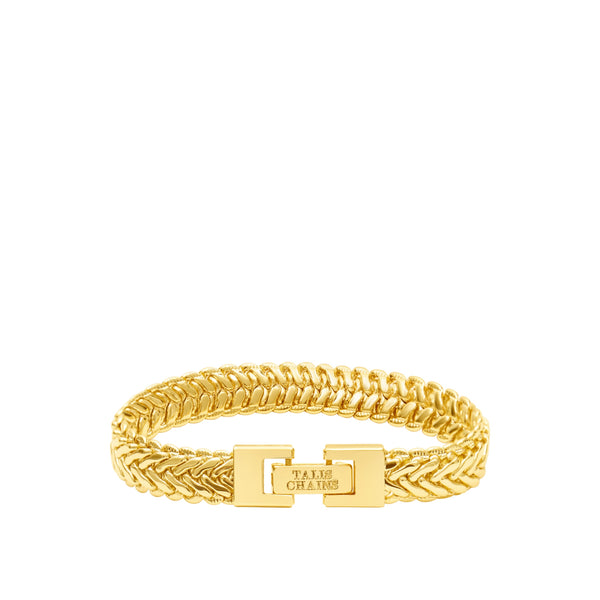 TALIS CHAINS Braided Mesh Bracelet in Gold