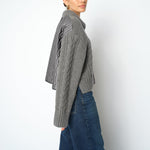 MOS MOSH MMGodinaz Oversize Rollneck Wool Jumper in Thunderstorm