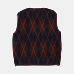 EDMMOND STUDIOS Atelier Button Down Wool Vest in Plain Brown