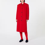 WEEKEND MAX MARA WKSGessati Wool Long Coat in Red
