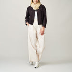 HELEN MOORE Faux Sheepskin Vintage Collar in Cream