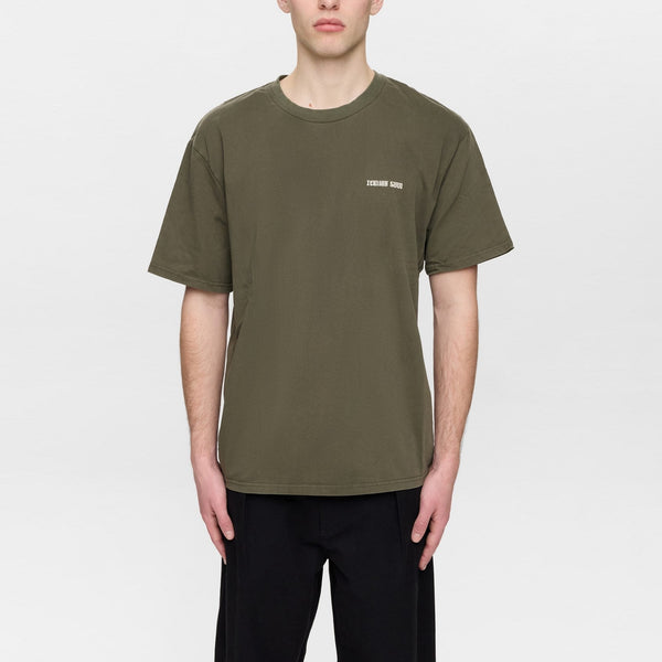 ANERKJENDT Akvillads Italian Coffee T Shirt in Forest Night