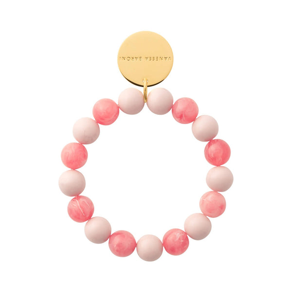 VANESSA BARONI Mini Beads Flex Bracelet in Light Rose/Watermelon