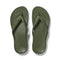 ARCHIES Arch Support Flip Flops in Olive