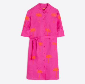 Hester Embroidered Dress in Pink