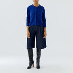 OUI Ilaya Button Up Cardigan in Royal Blue