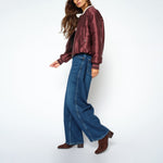 MOS MOSH MMCindy Draciel Barrel Leg Jeans in Indigo Blue