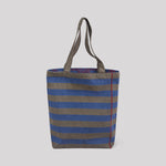 LES PENSIONNAIRES Striped Recycled Tote in Green/Blue
