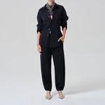 CITIZENS OF HUMANITY Kayla Portofino Twill Shirt in Navy