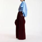 ESSENTIEL ANTWERP Karmen Wide Leg Trousers in Wine