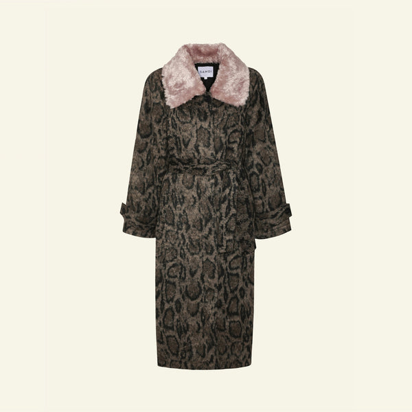SAMDI Carrington Coat in Leopard/Pink