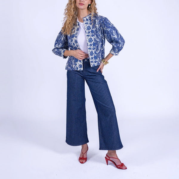 NEW DAY ORIGINALS Muse Reversible Cotton Jacket in Indigo