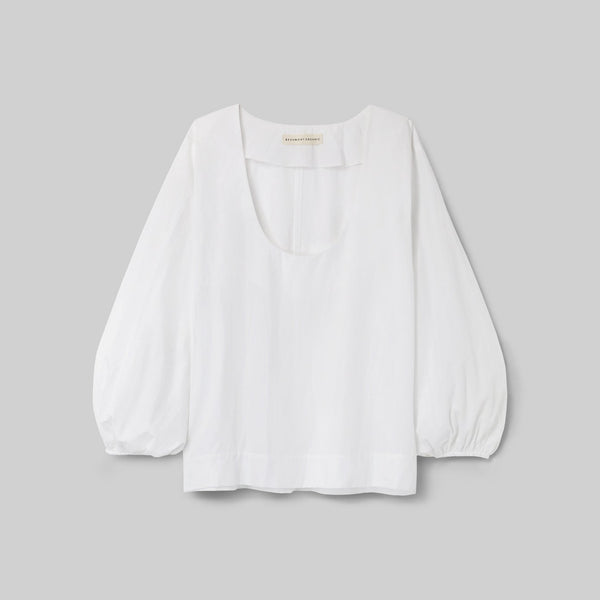 BEAUMONT ORGANIC Renee Poplin Top in White