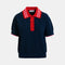 ESSENTIEL ANTWERP Kontrast Knitted Polo in Navy