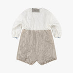 MARFA STANCE Parachute Quilted Parka in Glacier Blue /White/Dove Grey