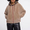 RINO & PELLE Ori Jacket with Zipper and Hood in Oat