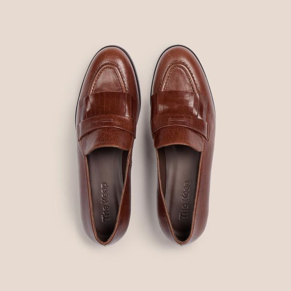 THE KEEP Damson Loafers in Tan