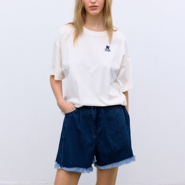 THE NEW SOCIETY TNS Denim Shorts in Indigo Denim