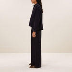 BY-BAR Lise Wide Stripe Shirt  in Wine Stripe