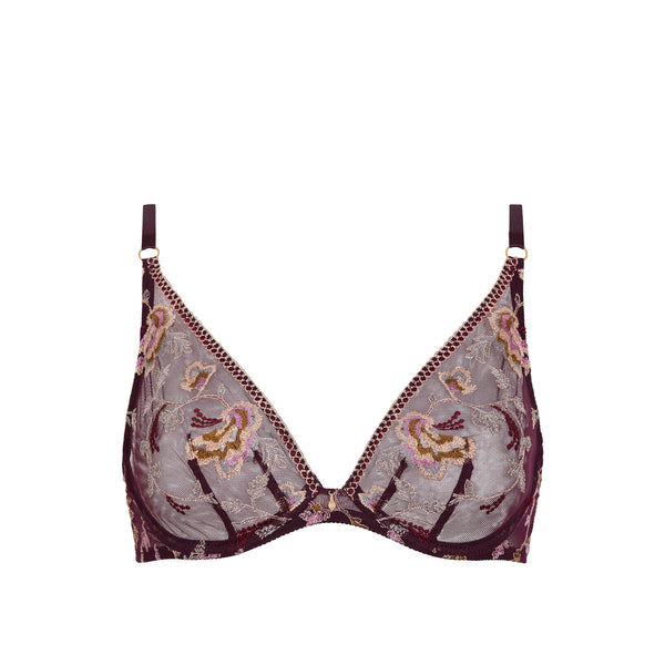 AUBADE Midnight Opera Underwired Triangle Bra in Secret Purple