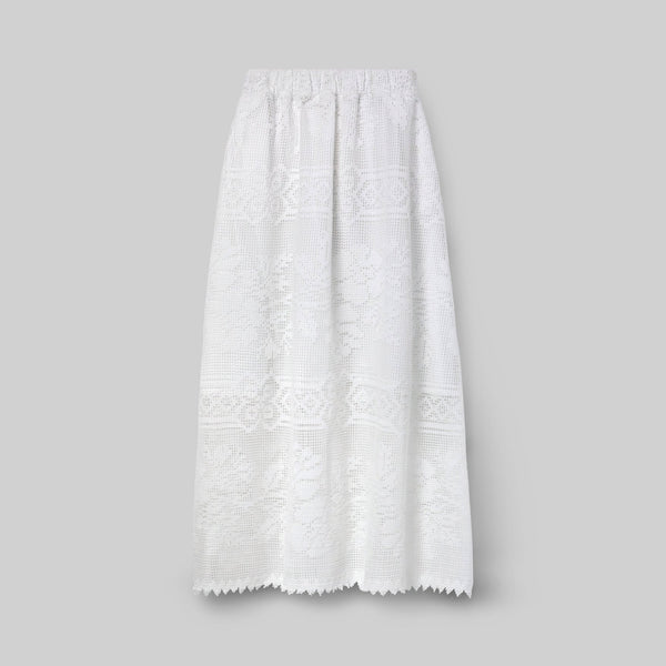 BEAUMONT ORGANIC Lyla-Fay Cotton Lace Skirt in White