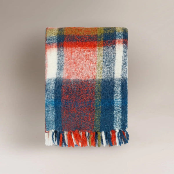 MOISMONT No84 Plaid Wool Blanket in Natural