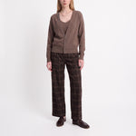 ARTLOVE Anelia V Neck Button Front Cardigan in Brown