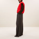BY-BAR Gio Oversized Reversible Gilet in Poppy Red
