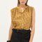 BEATRIZ FUREST Alice Sleeveless Blouse in Yellow/Brown