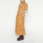 MOS MOSH MMDeena Suede Skirt in Tan