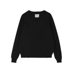 JUMPER 1234 Distressed Crew Neck Cashmere Jumper in Black