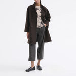 ROSSO35 Tweed Ankle Length Trousers in Dark Grey