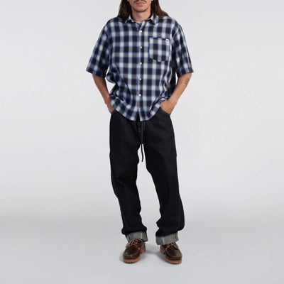 EDWIN Millbury Shirt in Blue/Black