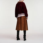 ESSENTIEL ANTWERP Kamore Knit Jacket with Collar in Wine