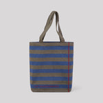 LES PENSIONNAIRES Striped Recycled Tote in Green/Blue
