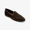 LOAKE Belgrave Suede Apron Loafers in Dark Chocolate Brown