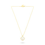TALIS CHAINS Shell Pendant Necklace in White Jade