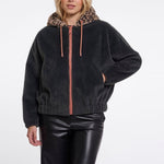 RINO & PELLE Ori Jacket with Zipper and Hood in Urban Teal