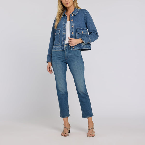 NYDJ Denim Jacket with Oversized Pockets in Salton