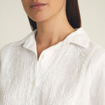 Embroidered Front Shirt in Optic White