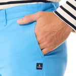 MOUSQUETON Erwany Cotton Stretch Shorts in Sky Blue