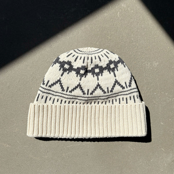 BEAUMONT ORGANIC Evie-Sue Organic Cotton Knitted Hat in Ecru Marl