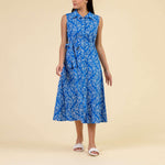 HANDPRINT DREAM APPAREL Allie Dress in Busy Floral Blue