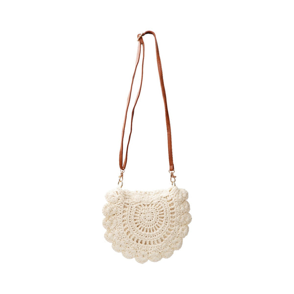 BLACK COLOUR BCCrochet Mini Bag in Cream
