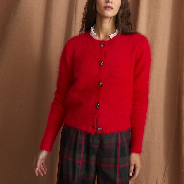 SOPHIE + LUCIE Luisa Knitted Cardigan in Red