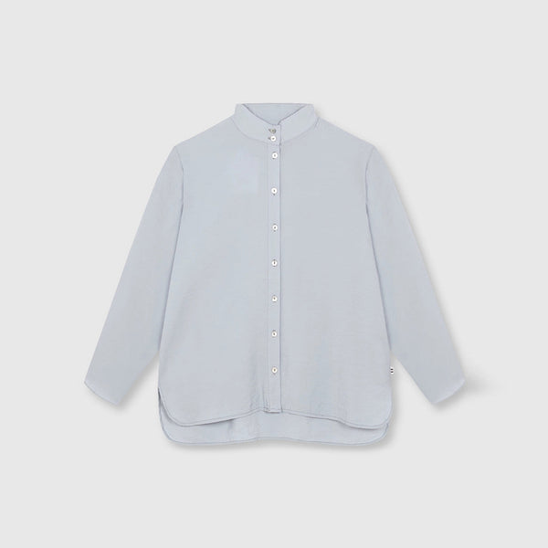 BEATRIZ FUREST Dua High Neck Blouse in Light Grey